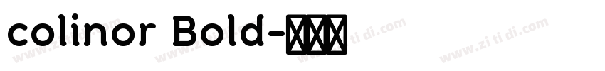 colinor Bold字体转换
